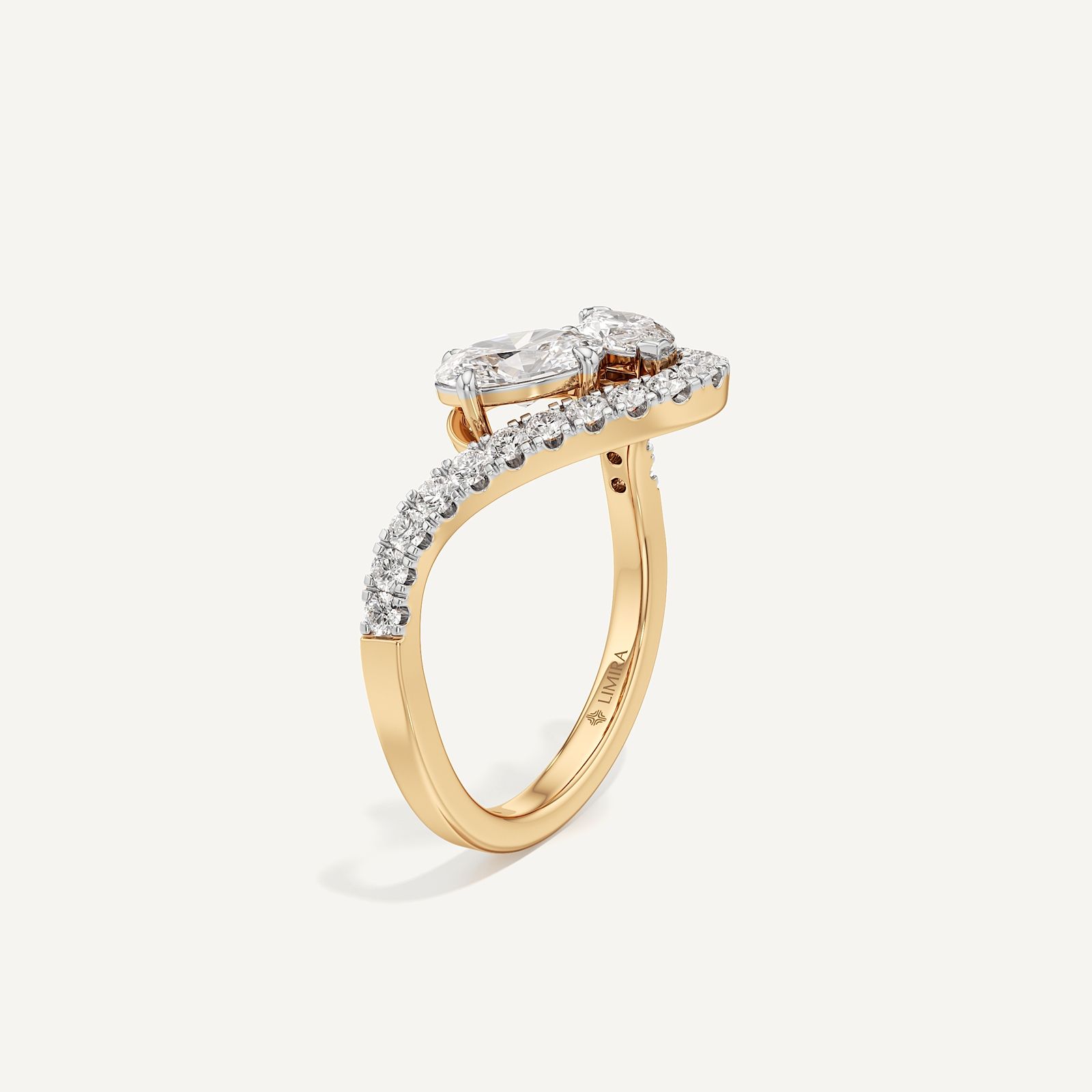 Marquise & Oval Wave Toi et Moi Diamond